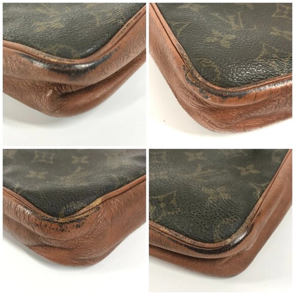 LOUIS VUITTON Monogram Saxophone Clutch bag with strap Brown - Picture 15 of 15